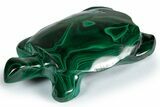 Flowery, Malachite Turtle Carving - DR Congo #337826-1